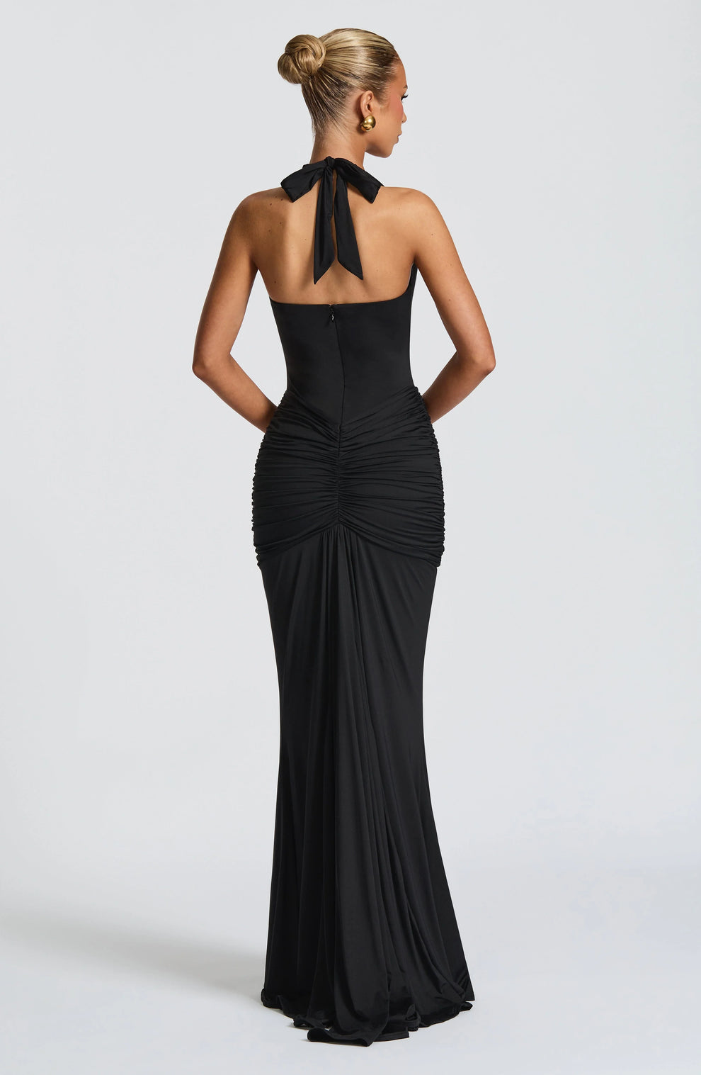 LYOR Draped Jersey Maxi Dress