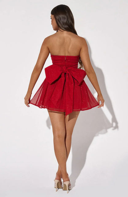 LYOR Bow Back Mini Dress