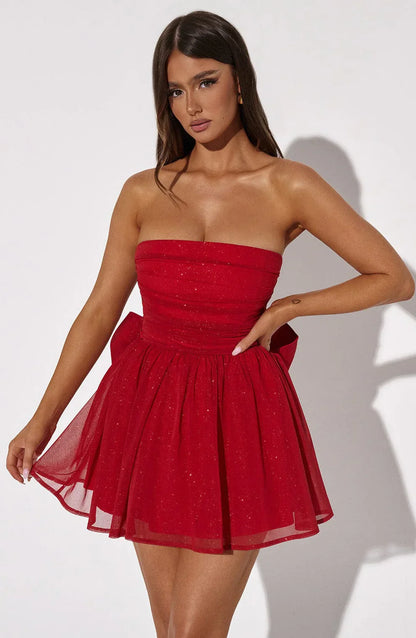 LYOR Bow Back Mini Dress