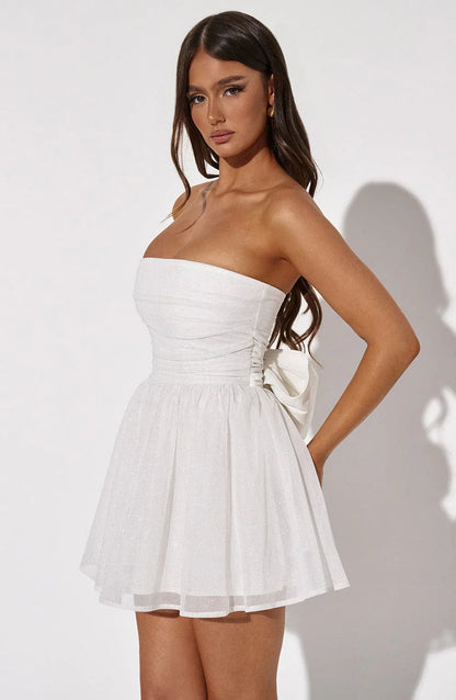 LYOR Bow Back Mini Dress