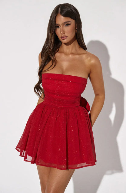 LYOR Bow Back Mini Dress