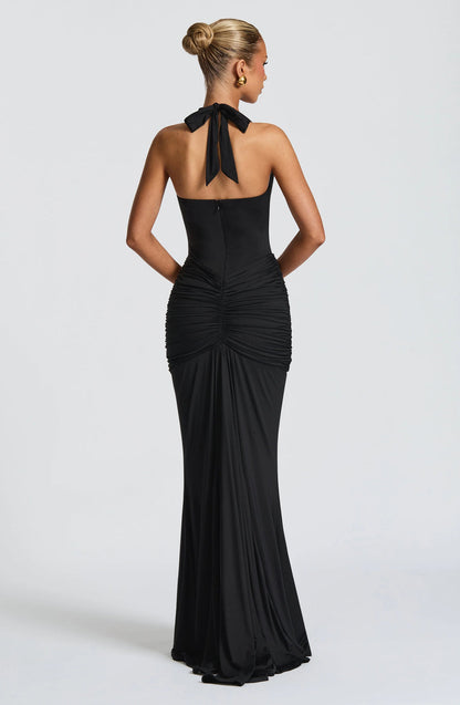LYOR Draped Jersey Maxi Dress