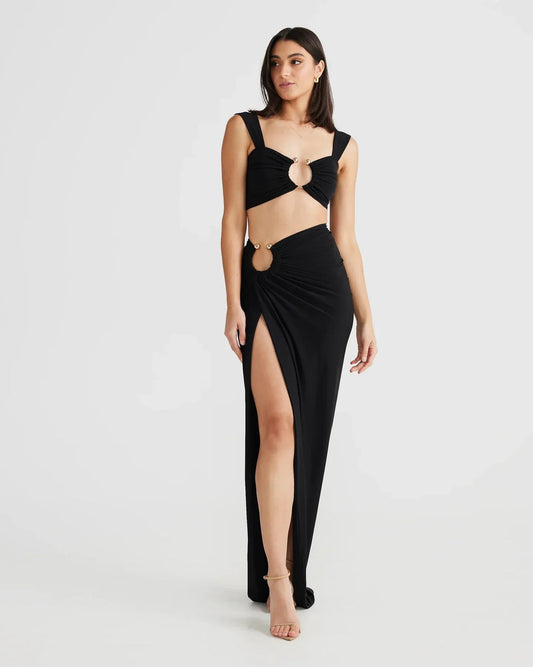 LYOR Cut Out Maxi Dress