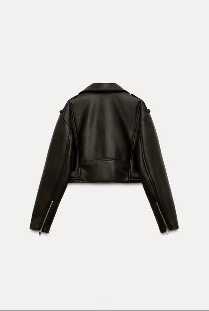 Bikerjacke mit Glitzer-Effekt