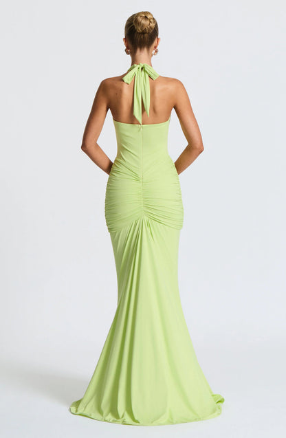 LYOR Draped Jersey Maxi Dress