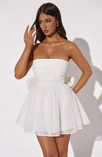 LYOR Bow Back Mini Dress
