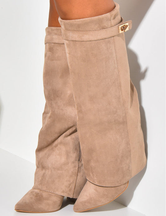 LYOR SUEDE BOOTS- KAKI