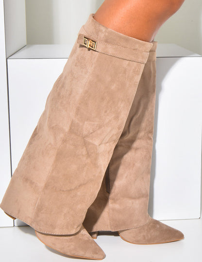 LYOR SUEDE BOOTS- KAKI