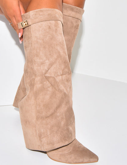 LYOR SUEDE BOOTS- KAKI