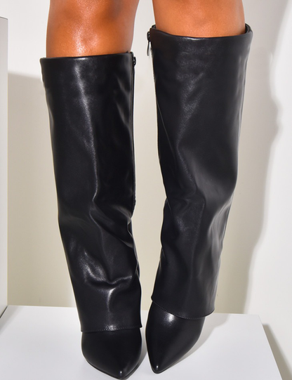 LYOR LEATHER BOOTS- BLACK